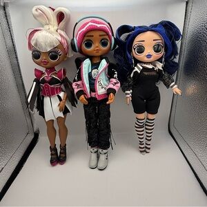 MGA LOL Surprise OMG Doll Cool Lev-Magic Spirit Queen- Moonlight B.B -Lot Of 3